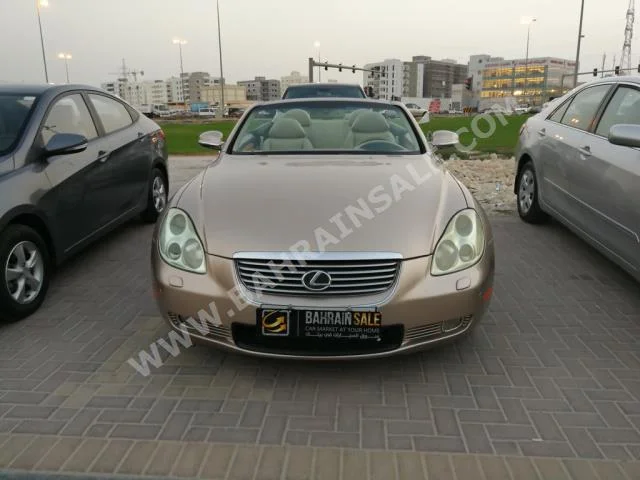 لكزس  اس سي  430  2003  كشف  اتوماتك  8  208,000  دفع خلفي  ذهبي  بنزين