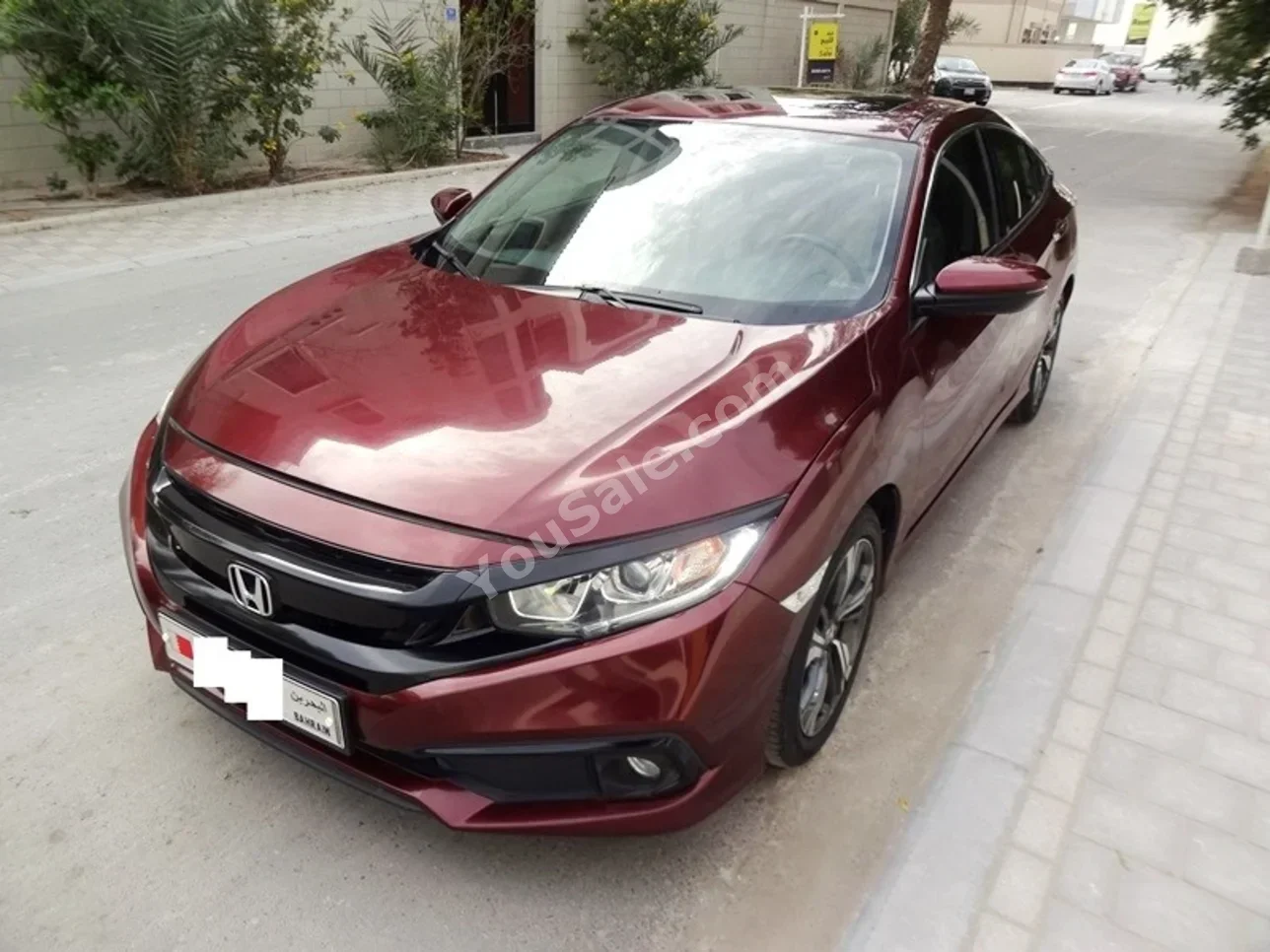 Honda  Civic  EXI  2021  Automatic  104,000 KM  4 Cylinder  Sedan  Maroon  With Warranty