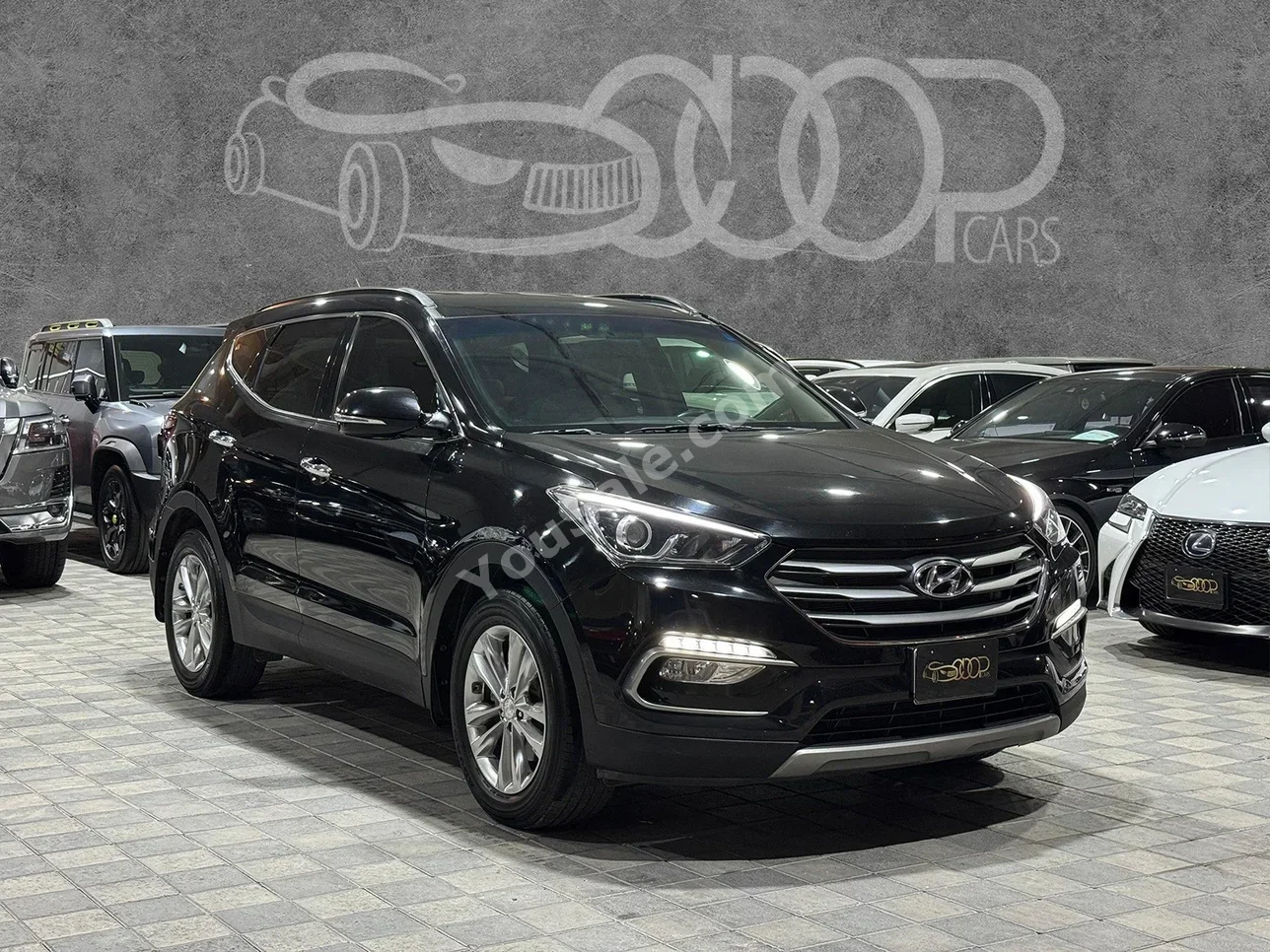 Hyundai Santa Fe 2018 Automatic 136,000 KM 4 Cylinder SUV Black