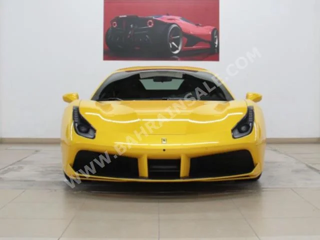 فيراري  488  2016  كوبيه \ سبورت  اف - 1  8  19,000  دفع كلي مستمر  أصفر  بنزين