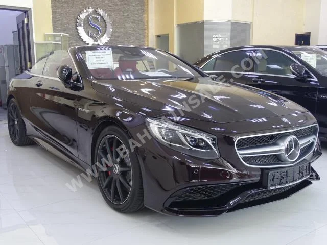 Mercedes-Benz  S-Class  63 AMG  2017  Convertible  Automatic  8  300  RWD  Dark Brown  Gasoline