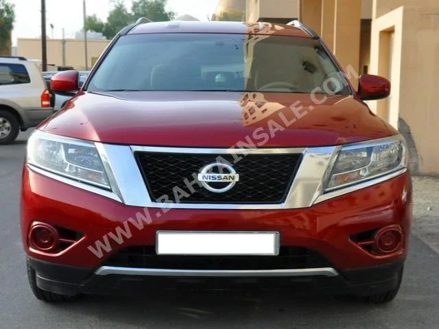 نيسان  باثفايندر  2014  اس يو في  اتوماتك  6  90,000  دفع خلفي  عنابي  بنزين