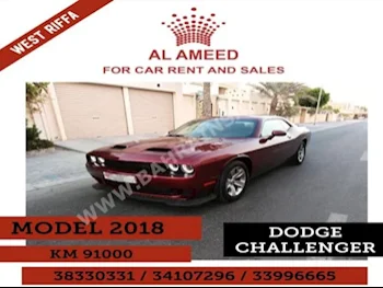 دودج  تشالنجر  2018  كوبيه \ سبورت  اتوماتك  6  91  دفع خلفي  أحمر غامق  بنزين